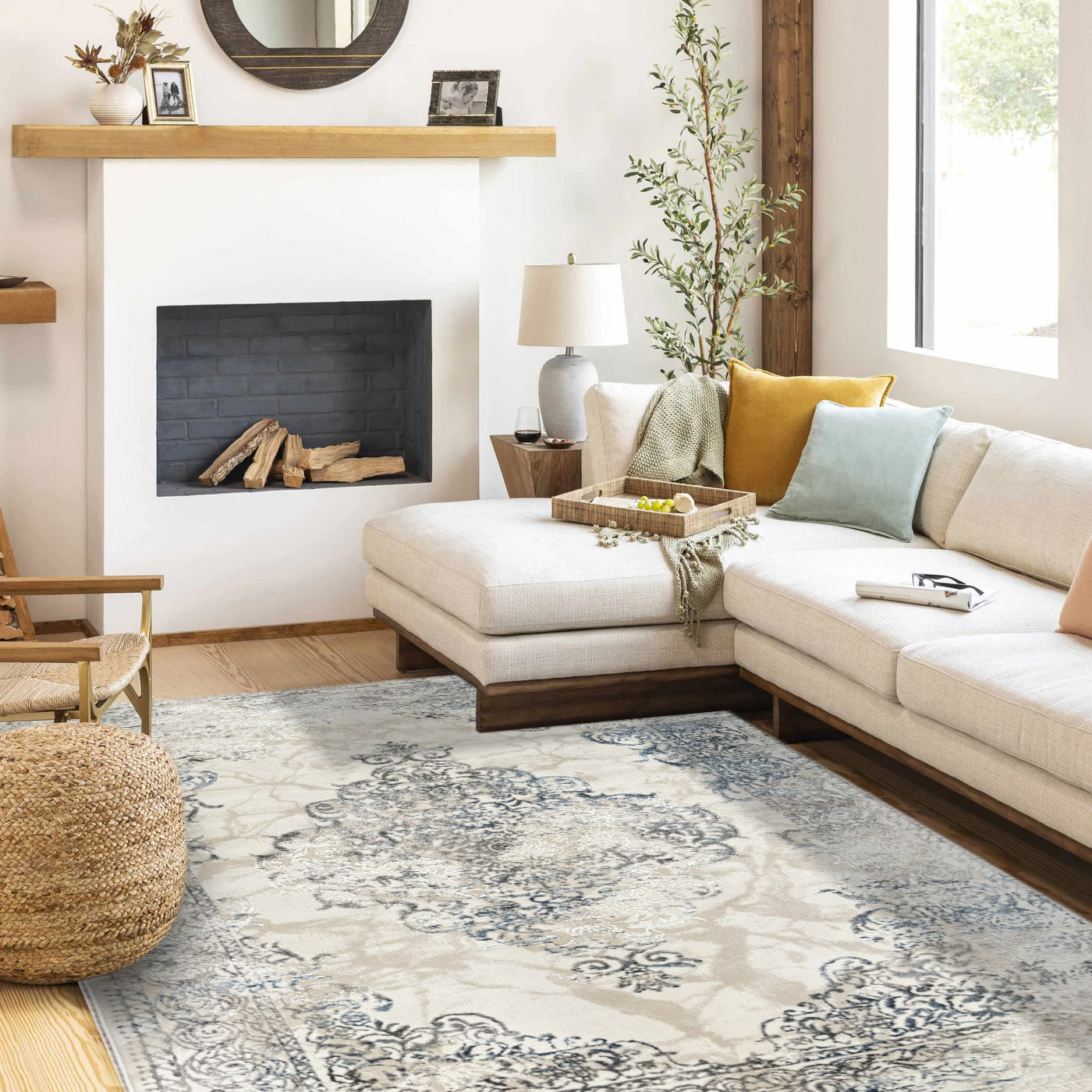 ROY's Home High&Low Pile Area Rugs, Medallion Design
