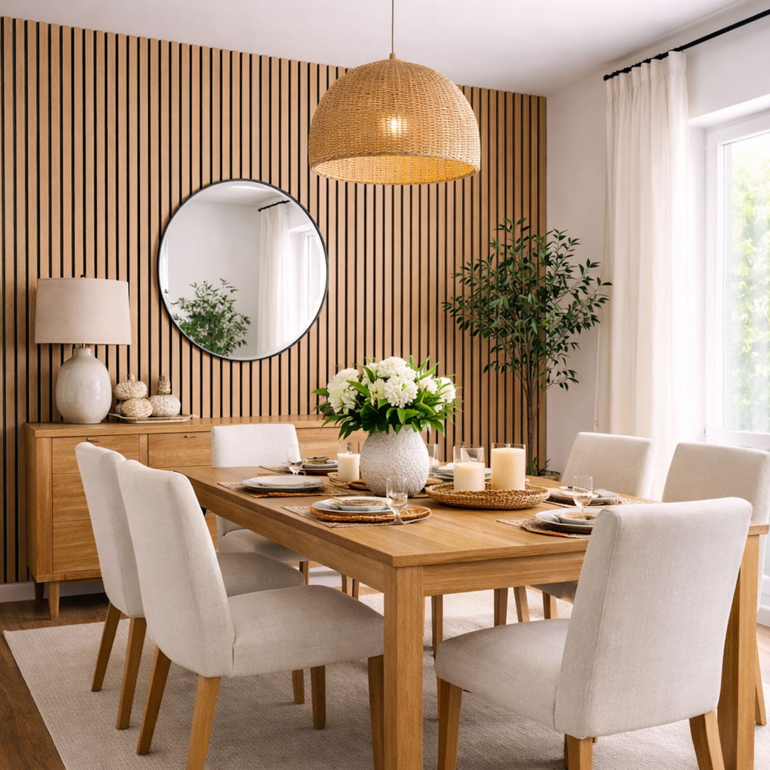 Natural Oak Acoustic Wall Panels